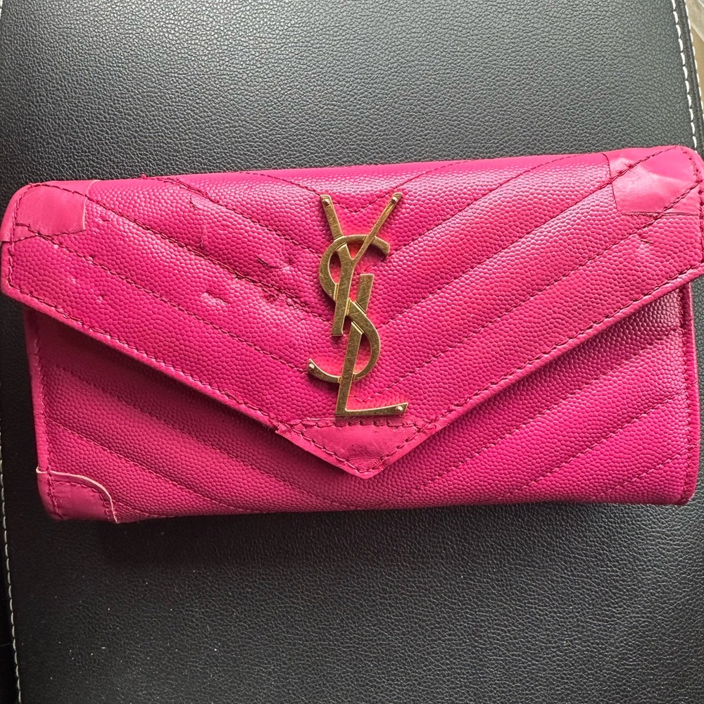 YSL damaged and repaired wallet